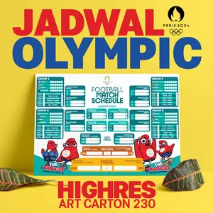 Poster Jadwal BOLA OLIMPIADE 2024 - High Quality Printed
