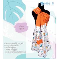 Gambar Gendongan Ring Sling - Navy Roket - ABU SPACE dari Aurel Babyshop Kota Tangerang Selatan 5 Tokopedia
