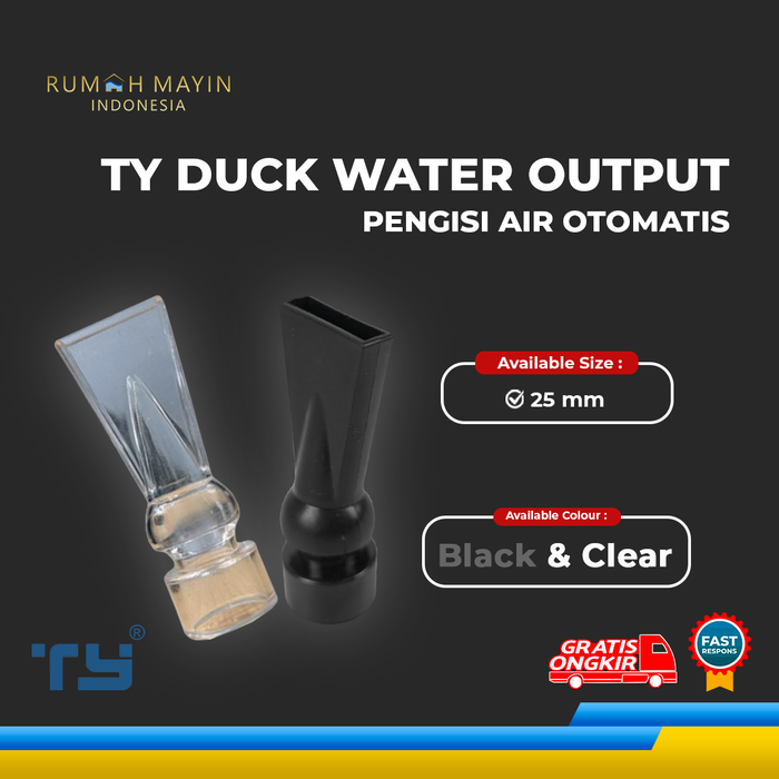 Gambar TY Duck Water Output (Clear Color) Pipa Pipe /Pipa Duckbill U - PVC - Clear/Bening, 25mm dari Rumah Mayin Kota Administrasi Jakarta Barat Tokopedia