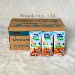 Real Good Susu Bantal 50 ML 1 DUS ISI 60 PCS Rasa Cokelat Stroberi Keju Cheese Blackcurrant Guava Jeruk D0023