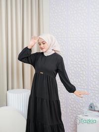 Gambar Dress Muslim Wanita Gamis Meissa Hitam Crinkle Polos Tazkia Hijab Store dari Tazkia Hijab Store Kota Bandung 1 Tokopedia