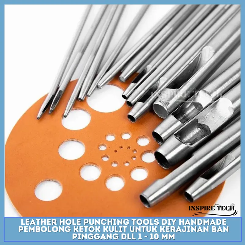 Leather Tools Leather Punch Leathercraft Hole Craft PEMBOLONG KETOK KULIT UNTUK KERAJINAN BAN PINGGANG DLL 1 - 10 MM 2