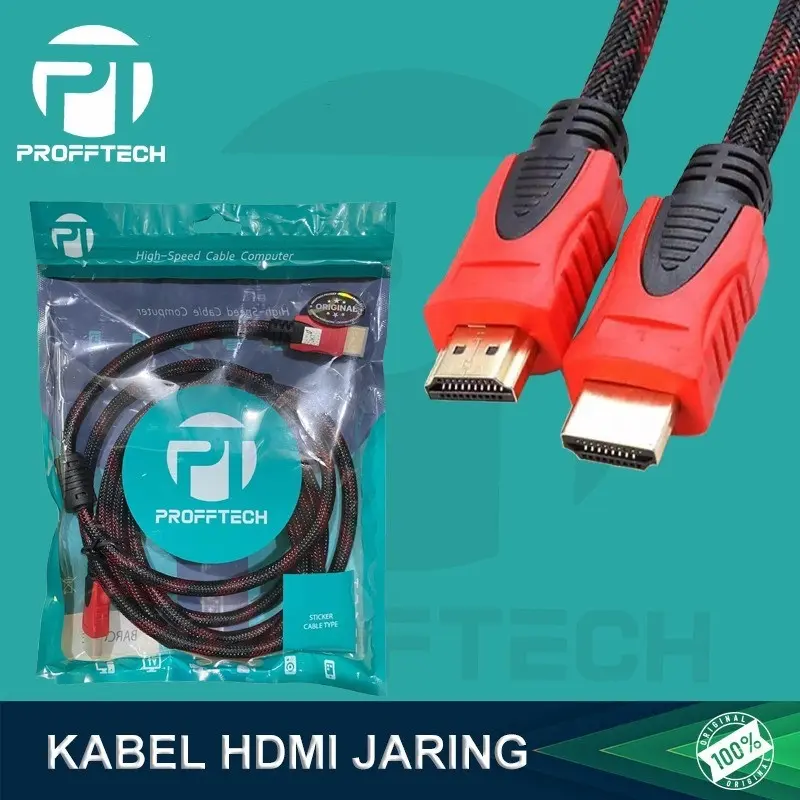 Kabel HDMI 1.5M,3M,5M,10M,15M,20M Jaring Profftech V1.4 HDMI To HDMI ORIGINAL 100% 0