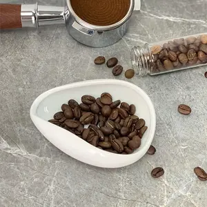 Piring Serok Wadah Keramik Takar Ukur Dosing Cup Biji Kopi Multifungsi