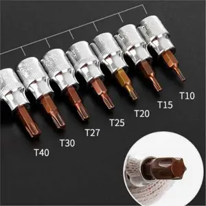 6 Pcs Kunci Shock Bintang Mata Shock Kunci L Set 1/4 Inch Mata Hexagonal Set Universal Hex Bit Socket