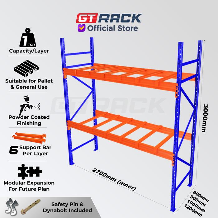 Promo RAK PALET 1 TON AYORACK AI10-2730S W12 3 METER - RACK PALLET ...