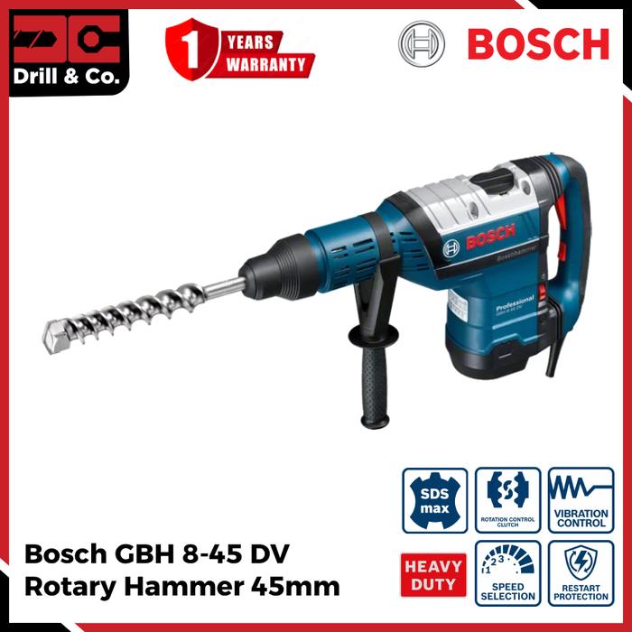 Gambar Bosch GBH 8-45 DV Rotary Hammer / Hammer Drill / Mesin Bor Bobok Beton dari Drill&Co Kota Administrasi Jakarta Barat Tokopedia