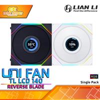 Gambar FAN CASING LIAN LI UNI FAN TL LCD 140 REVERSE BLADE - 140mm Single Pack ARGB Fan dari Techno Computer Bali Kota Denpasar 1 Tokopedia
