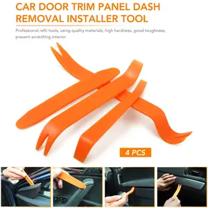 Set Kit Alat Buka Congkel Panel Door Dashboard Interior Trim Audio Kabel Mobil Tape Isi 4 Thicken Plastic Pry Repair Tools Car Door Clip Panel Trim Auto Car Car 4 in 1 Removal Pry Tool
