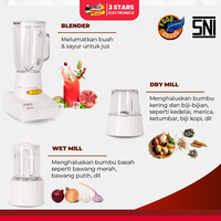 Gambar BLENDER MIYAKO BL 102 GS/ BLENDER KACA 3in1 1L/ PACKING BUBBLE WRAP dari 3 STAR ELECTRONICS Kota Blitar 2 Tokopedia