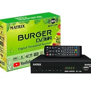 Set Top Box TV Digital Matrix Burger Hijau STB DVB T2 HD EWS