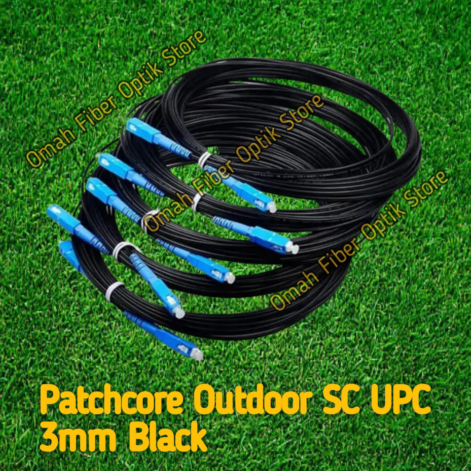 Kabel Patchcore Outdoor Hitam SC UPC 1 meter 3MM
