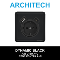 Gambar ARCHITECH  DYNAMIC A23-C18U A+C FAST CHARGER / CHARGING USB BLACK dari ARCHITECH INDONESIA Kota Administrasi Jakarta Utara 1 Tokopedia