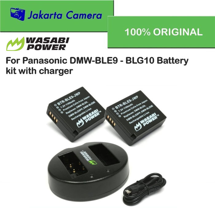 Gambar Wasabi Power for Panasonic DMW-BLE9 - BLG10 Battery kit with charger dari JakartaCamera Kota Administrasi Jakarta Barat Tokopedia