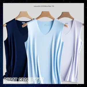 Singlet Tanktop Pria Seamless Adem Lembut Tipis Nyaman Dipakai PDP 12