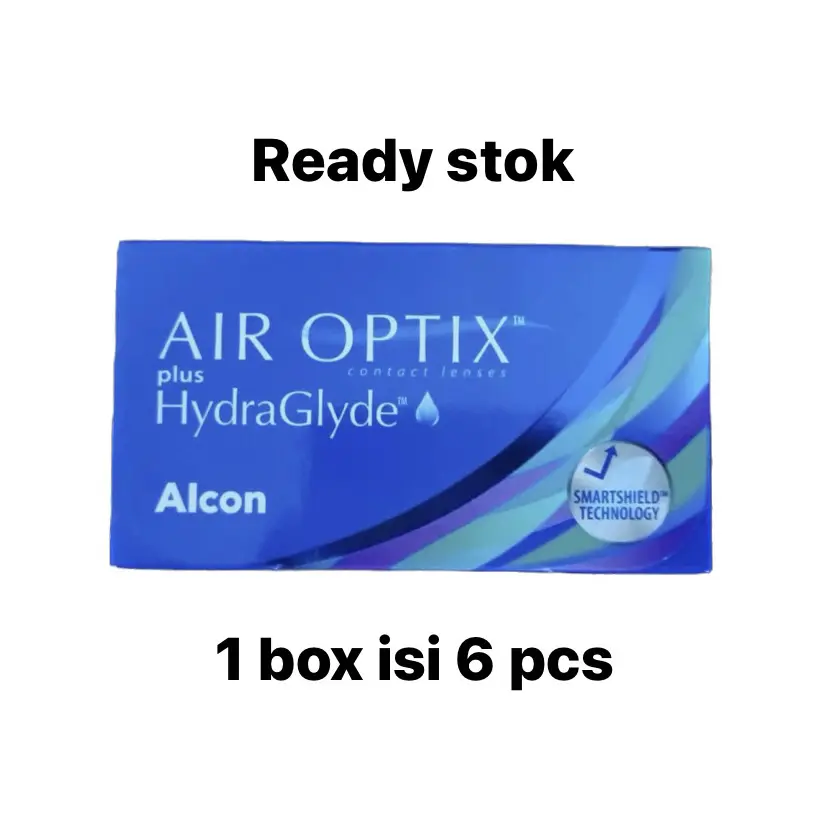 AIR OPTIX ALCON HYDRAGLYDE SOFTLENS SOFTLEN LENSA KONTAK CONTACT LENS MATA MONTHLY BULANAN 1 BOX 6 PCS