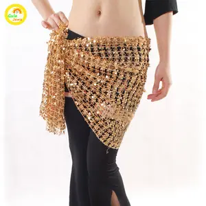 Belly Dance Scarf Segitiga Selendang Belt Belly Dance Tassel Model Rumbai Manik Aksesoris Zumba Selendang Coin Tari Fitness / Zumba