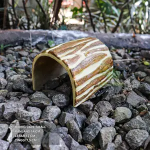 ReptCo hiding cave S Small / tempat sembunyi / rumah goa reptil / kadal / torto kura darat / perlengkapan kebutuhan kandang terrarium reptil