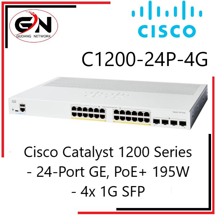 C1200 Switch Cisco Catalyst 1200 Series C1200-24P-4G Smart Switch 24-Port PoE+ 195W ...