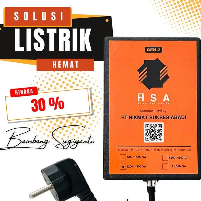 PENGHEMAT LISTRIK TERBAIK HSA HIKMAT SUKSES ABADI SAVER PAK BAMBANG