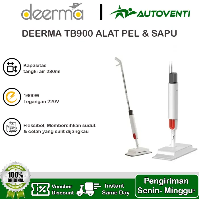 Deerma TB900 Sweeping Mopping 2 IN 1 Water Spray Mop Floor Cleaner