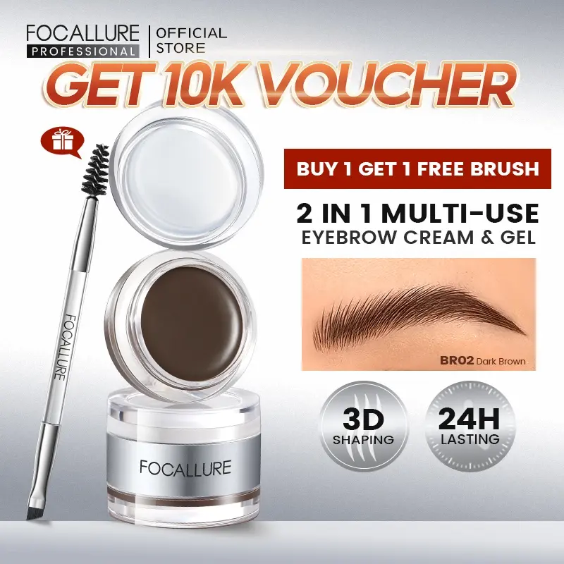 FOCALLURE 2-in-1 Eyebrow Cream & Setting Gel 3D Pro-shape FA-23 0