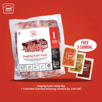 Gambar SEI SAPI 1 kg DIASAPIN Daging Asap Sapi + 3 Macam Sambal dari DIASAPIN Kota Bandung 1 Tokopedia