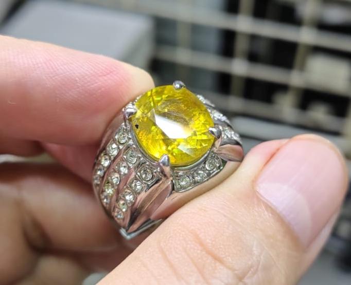 Gambar Batu Permata Natural Sphene SPH001 Greenish Yellow Rainbow Luster Menyala Kristal Istimewa dari CNC phoneshop Kota Administrasi Jakarta Pusat Tokopedia