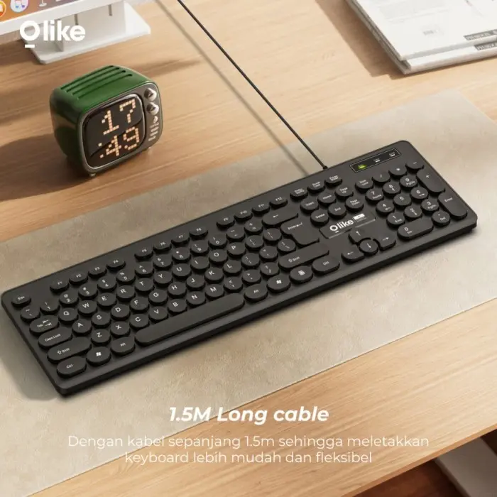 OFFICE KEYBOARD KANTOR OLIKE K1 DENGAN KABEL USB 1.5M