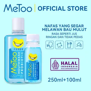 Top Metoo Mouthwash Fresh Mint 250Ml+100Ml/ Nafas Segar / Menghilangkan Bau Mulut / Kumur Karang Gigi Top Metoo Mouthwash Fresh Mint 250Ml+100Ml/ Nafas Segar / Menghilangkan Bau Mulut / Kumur Karang Gigi