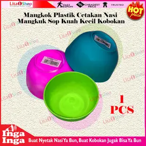 Mangkok Plastik Cetakan Nasi Mangkuk Sop Kuah Kecil Kobokan - D9cm (1 pcs)