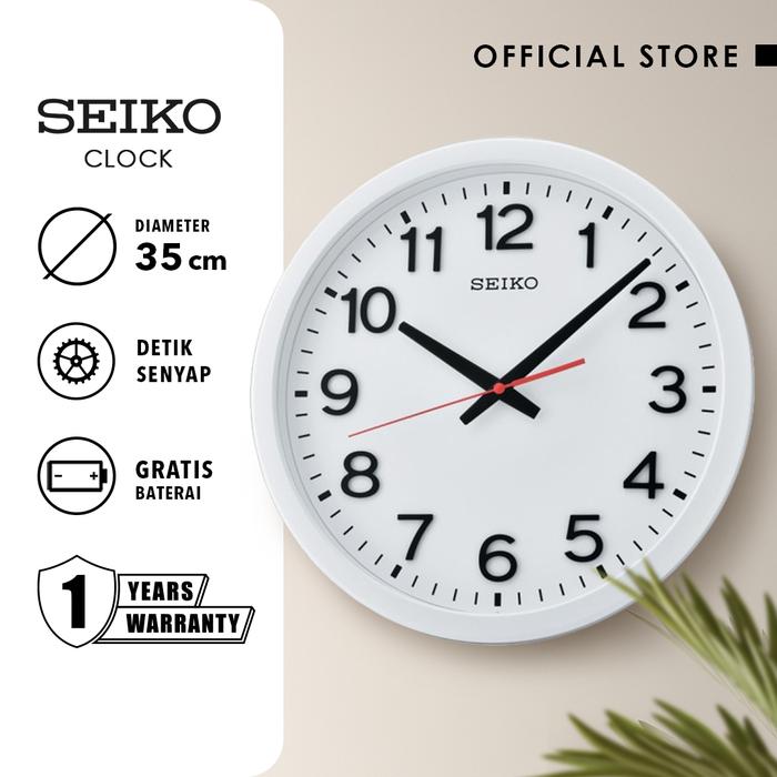 Gambar Jam Dinding Seiko QXA732W 35cm Detik Senyap Quartz Ori dari SEIKO Clocks Kota Administrasi Jakarta Barat Tokopedia