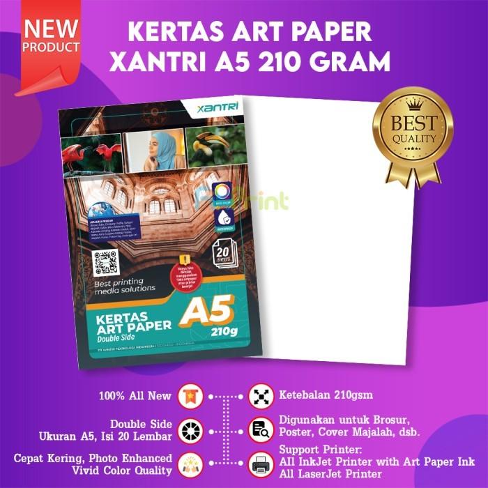 Gambar Kertas Art Paper Photo Paper ukuran A5 A4 ketebalan 120gsm 50lembar 210gsm 20lembar - A5, 210gsm 20lbr dari FixPrint Indonesia Kota Administrasi Jakarta Pusat Tokopedia