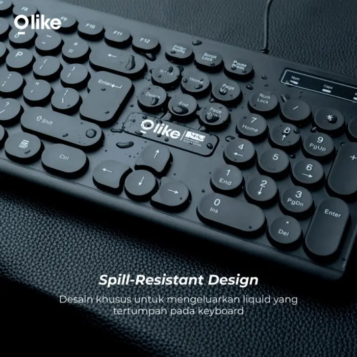 OFFICE KEYBOARD KANTOR OLIKE K1 DENGAN KABEL USB 1.5M