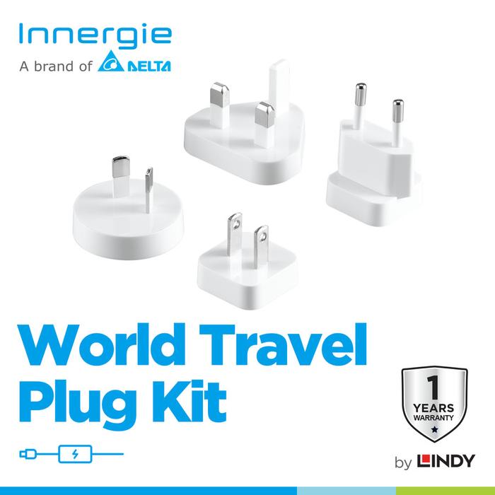 Gambar Kepala Charger Universal INNERGIE Multi-Country untuk C3 Duo,C6,C6 Duo World Travel Plug Kit dari Luxer Kota Administrasi Jakarta Barat Tokopedia