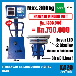 Timbangan Barang Digital 300kg / Timbangan Duduk / Lantai - Kazo