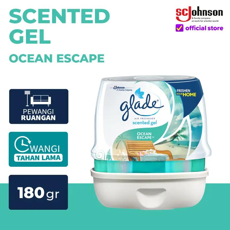 Glade Scented Gel Ocean Escape 180 Gr 0