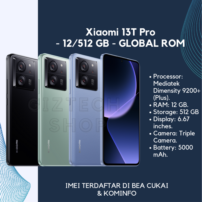 Jual XIAOMI 13T PRO - 12/512 GB - GLOBAL ROM - Hitam, 12/512 GB Jual XIAOMI 13T PRO - 12/512 GB - GLOBAL ROM - Hitam, 12/512 GB