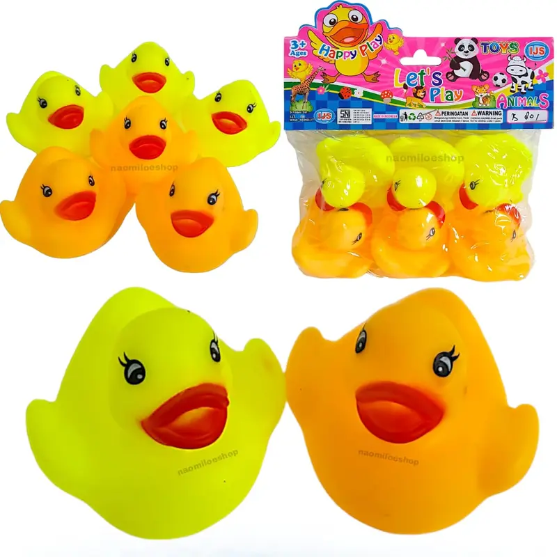 Mainan bebek Bayi (ISI 6 Pcs) Kamar Mandi karet BABY DUCK SNI duck 2