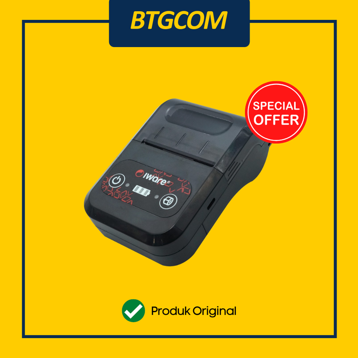 Gambar PRINTER THERMAL IWARE MP-58II BLUETOOH PORTABLE DENGAN BATERAI dari btgcom Kota Denpasar Tokopedia