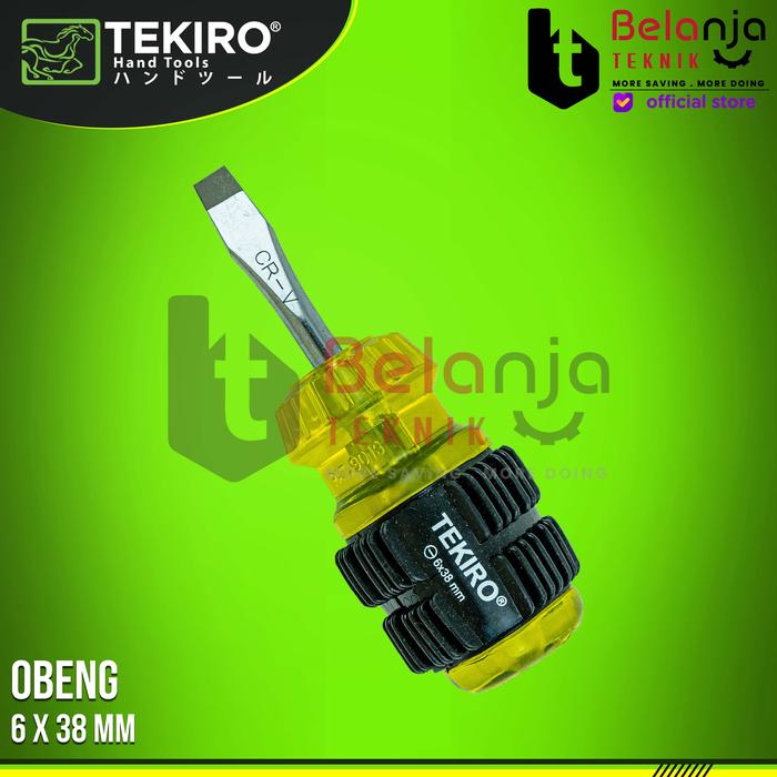 Gambar Tekiro Obeng Gagang Karet Minus (-) 6 x 38 mm Cushion Grip Obeng Min dari Belanja Teknik Kota Bogor Tokopedia