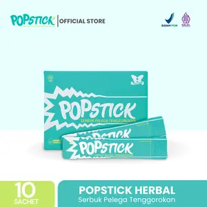 Popstick Serbuk Batuk dan Pelega Tenggorokan @10 Sachet - 1 Box