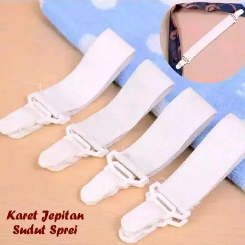 Karet Jepitan /Penjepit, Pengait Sudut Sprei, Bed Cover, Kasur, Sheet Grippers 1