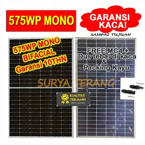 Solar Panel Surya 575wp Mono Solar Cell 575wp Mono FREE Packing Kayu