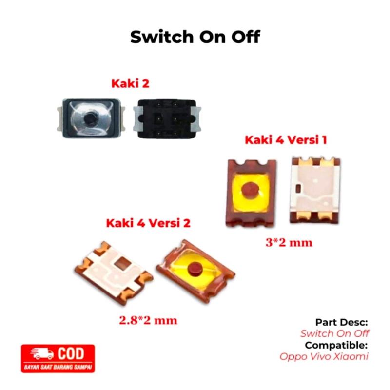 Switch On Off Kaki 2 Kaki 4 / Switch Button Power volume - Shop | Tokopedia