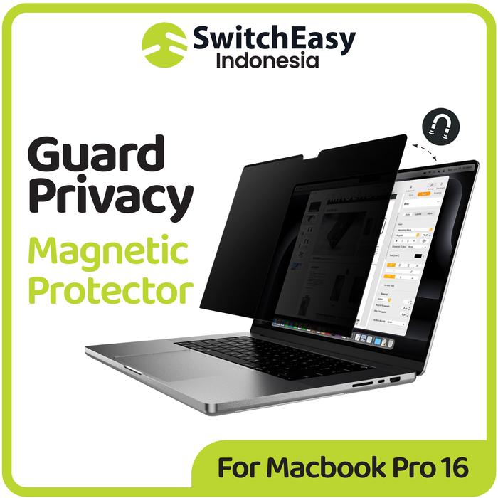 Gambar MagEasy Guard Anti Gores Macbook Pro / Air 13 14 15 16 M4 M3 M2 M1 Screen Protector Privacy Spy Magnetic - Macbook Pro 16 dari SwitchEasy Official Kota Administrasi Jakarta Barat 3 Tokopedia
