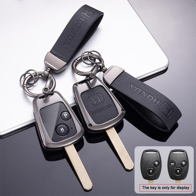 HONDA 2 Buttons Remote Car Key Cover Case Shell Keychain Mobil For HONDA JAZZ CITY CRV CIVIC ACCORD - Hitam