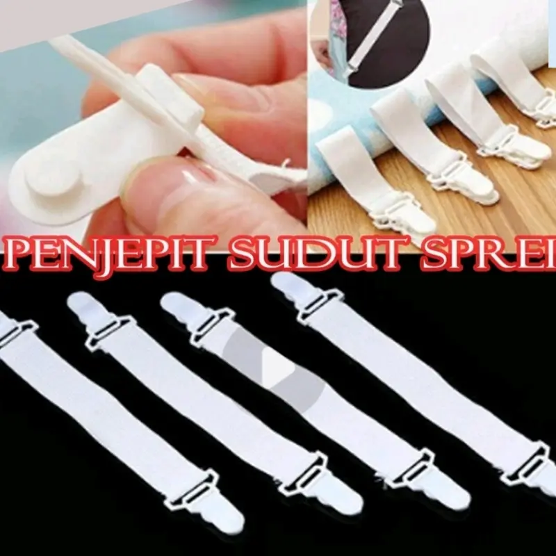Karet Jepitan /Penjepit, Pengait Sudut Sprei, Bed Cover, Kasur, Sheet Grippers 0