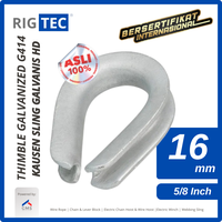 Gambar RIGTEC Thimble Wire Rope / Kausen Sling G414 16 mm 5/8 Inch Heavy Duty HD Galvanized dari RIGTEC OFFICIAL Kota Administrasi Jakarta Utara 1 Tokopedia