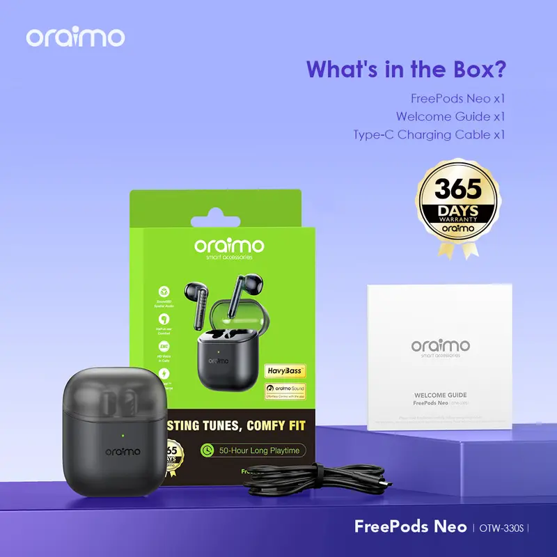 Oraimo x MPL Mobile Legends TWS Freepods Neo OTW-330S Special Collaboration Edition True Wireless Stereo Bluetooth ENC Gaming Low Latency IPX4 Waterproof 7